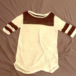 Sheer white&black shirt, comes w a NWT black tank